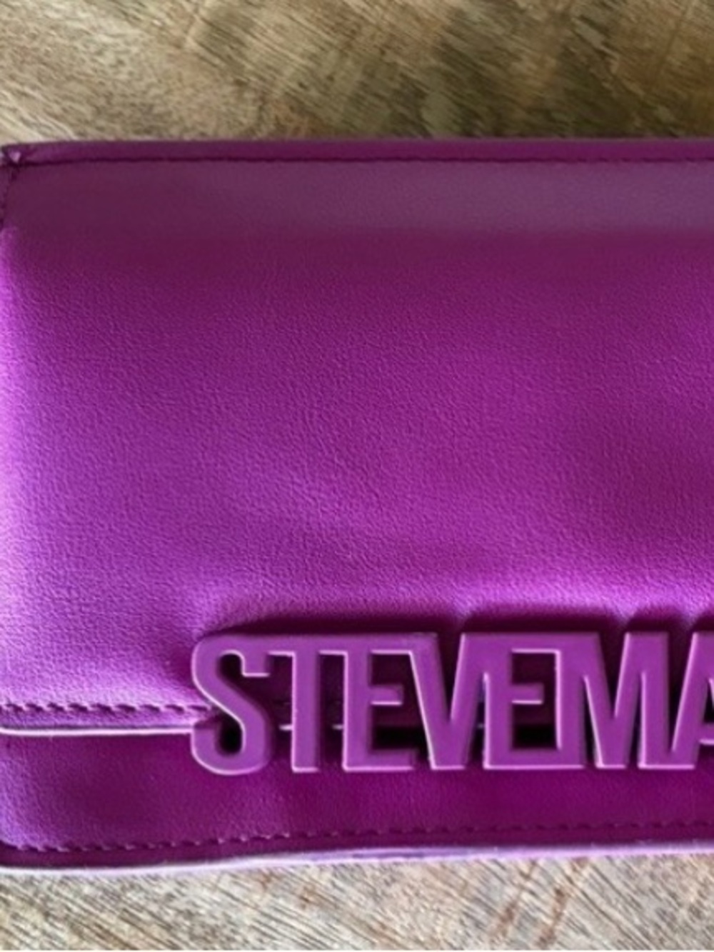 Steve Madden Bright Fuchsia Logo Clutch